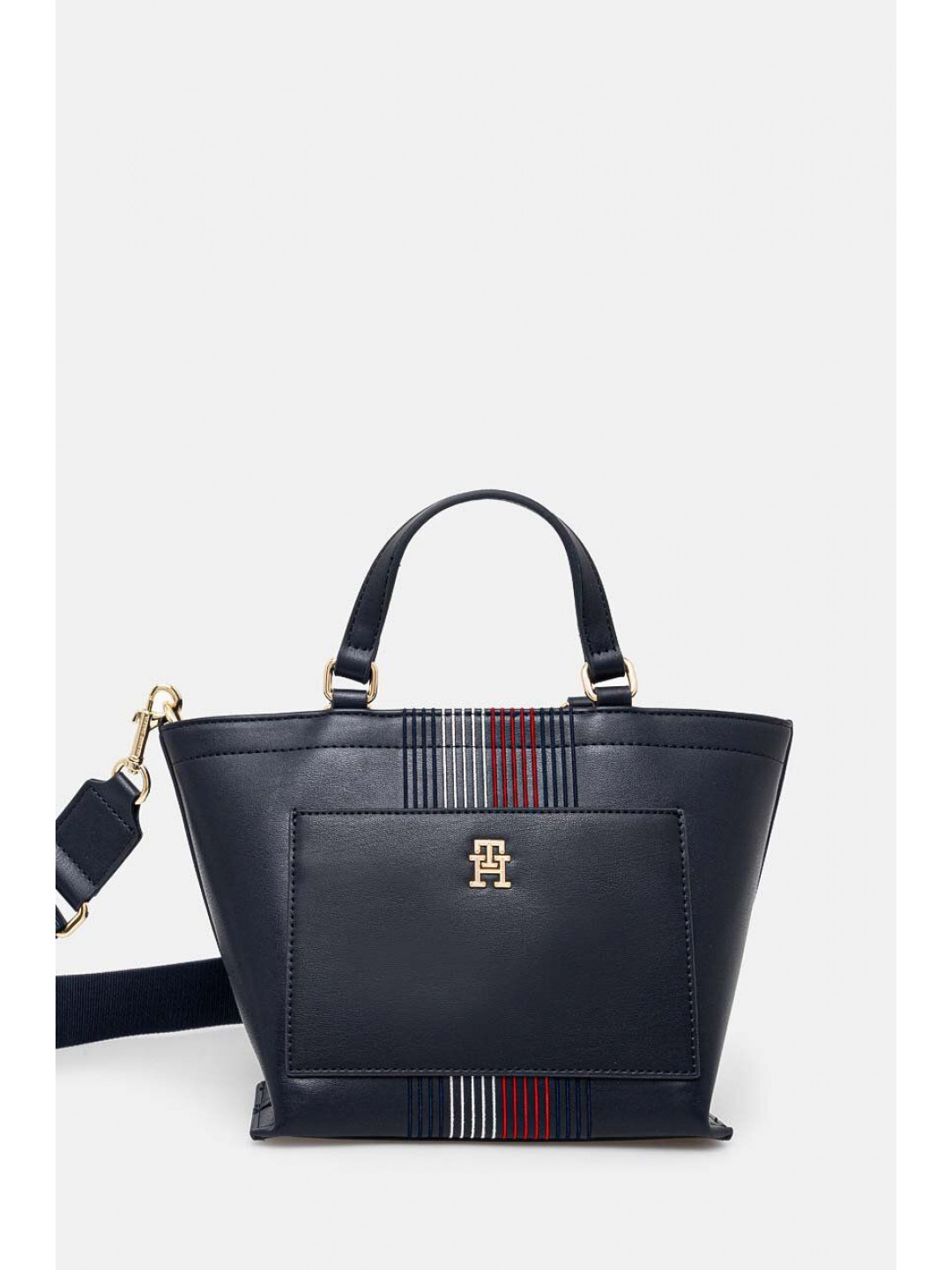 Kabelka Tommy Hilfiger tmavomodrá barva AW0AW16708